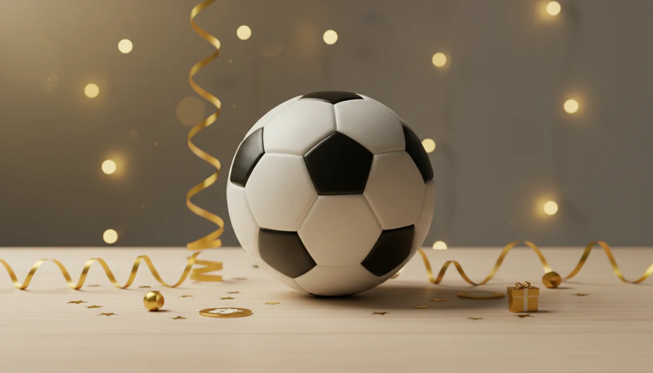 Bookmaker bonussen voetbal — feestelijke sfeer met voetbal en symbolische € tekens