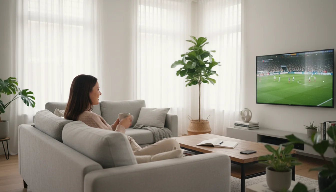 Voetbalfan geniet van wedstrijd in huiskamer met verantwoorde inzet